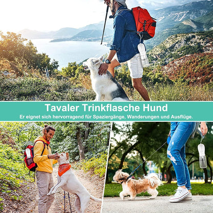 Dog Water Bottle - Large Portable Dog Water Bottle 550Ml Water Feeder Leak Proof Portable Puppy Water Dispenser with Drinking Feeder for Pets Outdoor Walking, Hiking, Travel, for Pets