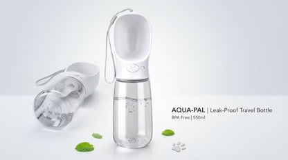 Dog Water Bottle - Large Portable Dog Water Bottle 550Ml Water Feeder Leak Proof Portable Puppy Water Dispenser with Drinking Feeder for Pets Outdoor Walking, Hiking, Travel, for Pets
